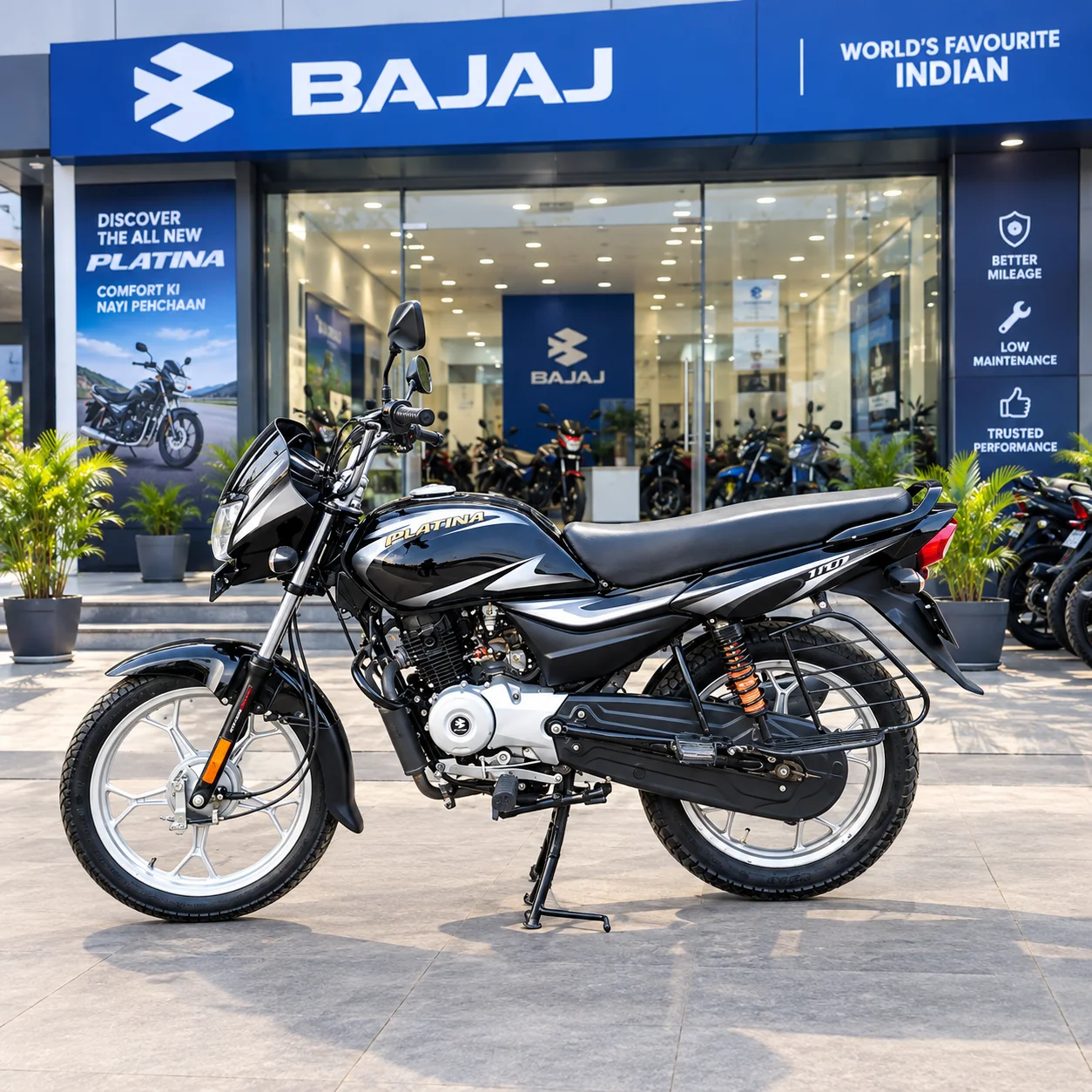 Used Bike Bajaj Platina Showroom Display - Winloo