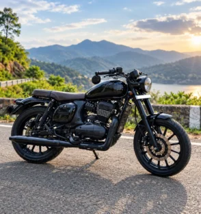 Used Bike Black Cafe Cruiser Overlooking Mountain Lake - Winloo