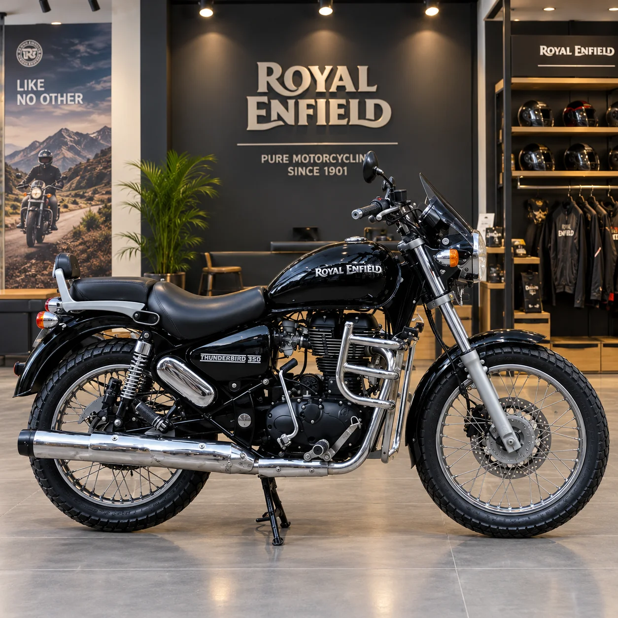 Used Bike Black Royal Enfield Showroom Display - Winloo