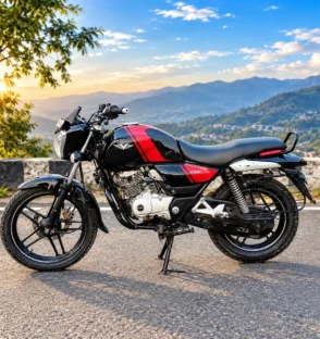 Used Bike Black and Red Motorcycle Mountain Overlook - Winloo