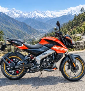 Used Bike Orange Streetbike at a Snowy Mountain Overlook 1 - Winloo