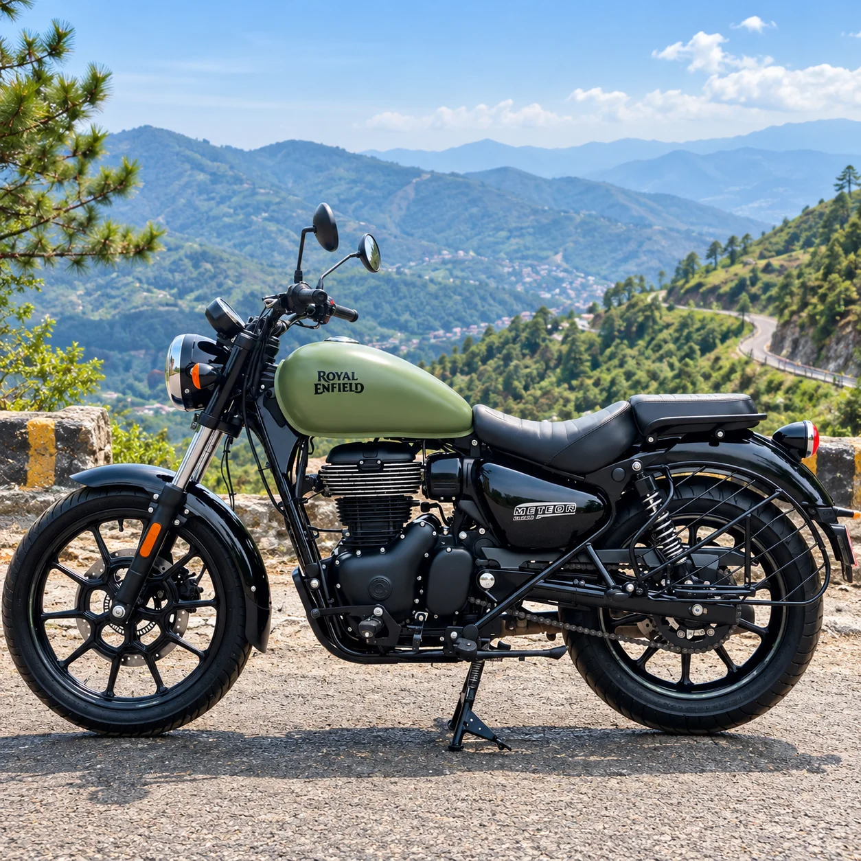 Used Bike Royal Enfield on a Mountain Overlook - Winloo