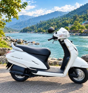 Used Bike White Scooter by the Mountain River - Winloo